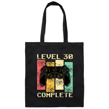 Level 30 Complete 30 Years Old Thirty Birthday Canvas Tote Bag