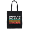 Before You Bother Me Funny Tech Support Retro Canvas Tote Bag