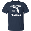 Gainesville, Florida, EST 1854, Florida Silhouette, American State Unisex T-Shirt