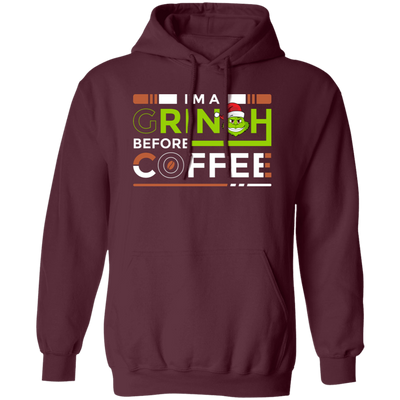 This Pullover Hoodie is perfect for Halloween festivities! The professional design includes a "I Am A Grinch Before Coffee, Grinch Love Coffee" message on the front, making it sure to start conversations. It's made from soft materials and provides an excellent fit for any season.