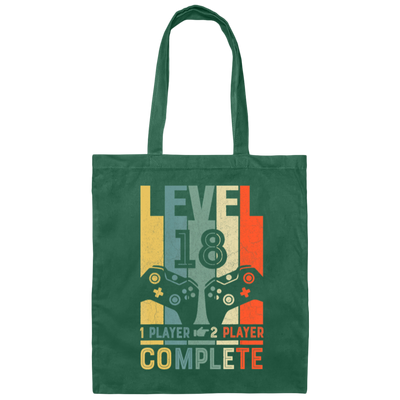 18 Anniversary Gift, Level 18 Complete 18th Canvas Tote Bag