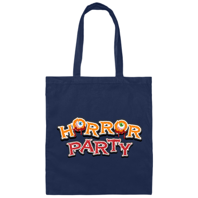 Horror Party, Horror Night, Halloween Party Canvas Tote Bag
