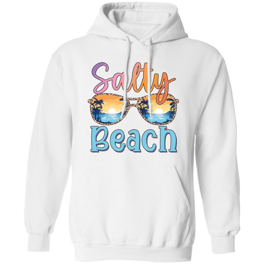 Salty Beach, Summer Vacation, Sunglasses With Sea Pullover Hoodie