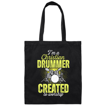 Christian Drummer Created Church Worship Drum Canvas Tote Bag