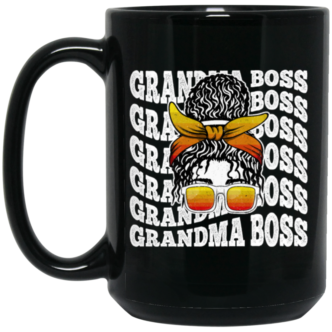 Grandma Gift, Grandma Boss, Granny Boss, Mother's Day Gifts Black Mug