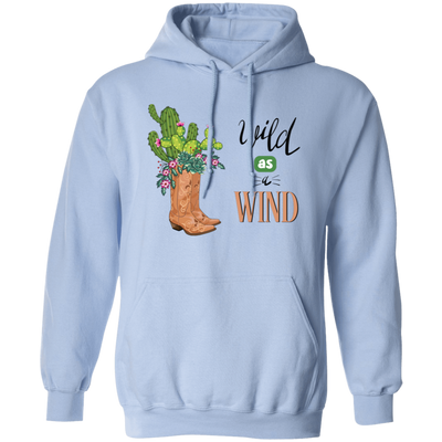 Wild As A Wind, Cowboy Template, Cactus Cowboy Pullover Hoodie