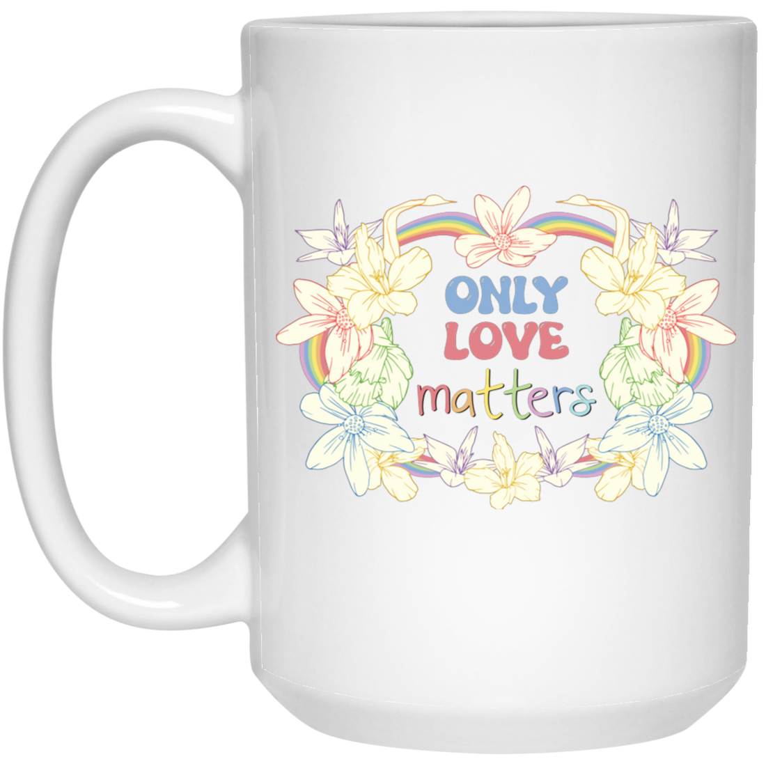Only Love Matter, Mental Health, Mental Awareness White Mug
