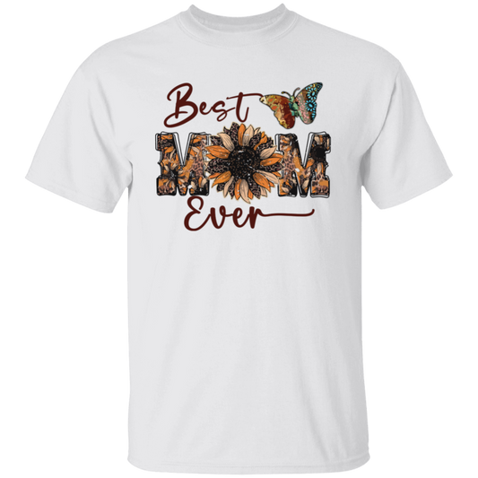 Best Mom Ever, Mother's Day, Sunflower Mom, Butterfly Unisex T-Shirt