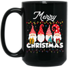 Gnome Xmas, Set Of Gnome, Cute Gnome, Xmas Lights, Merry Christmas, Trendy Christmas Black Mug