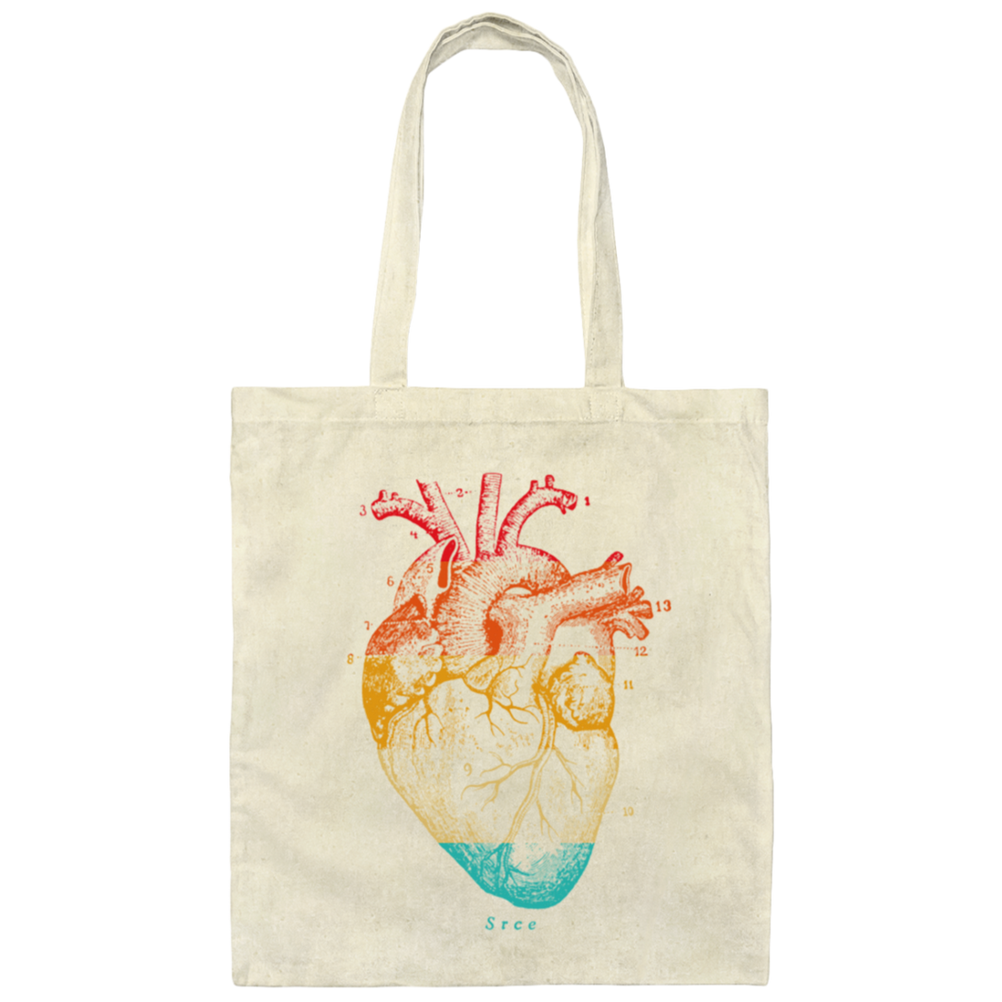 Heart Illustration From Vintage Yugoslavian Medical Lexicon Canvas Tote Bag