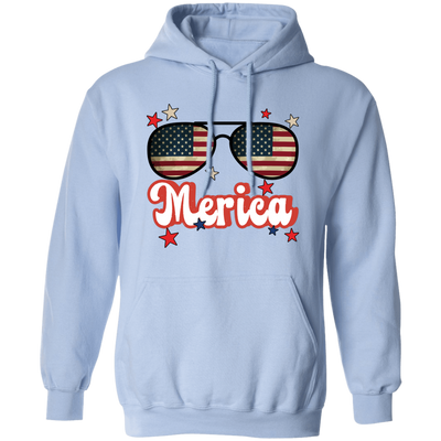 Sunglasses America, American Flag, Star America Pullover Hoodie