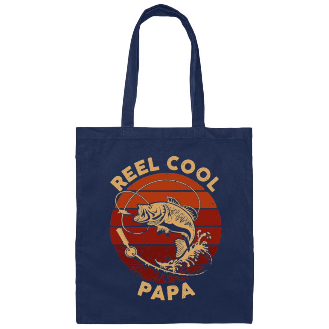 Cool Papa Love Fishing, Ocean Papa, Retro Gift For Papa, Love Fishing Canvas Tote Bag