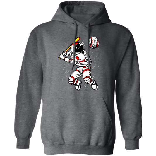 Astronaut Play Baseball In Spaces, Love Baseball, Sporty Astronaut Pullover Hoodie