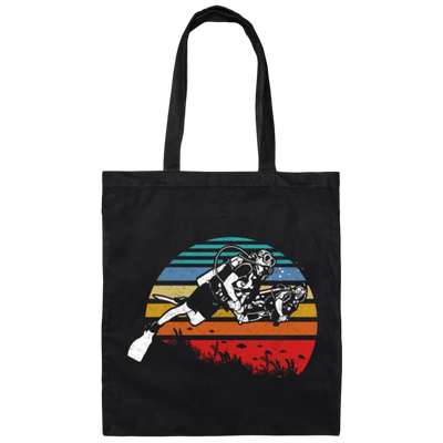 Diving Retro, Vintage Diving, Instructor Hobby, Dive Is My Hobby Canvas Tote Bag