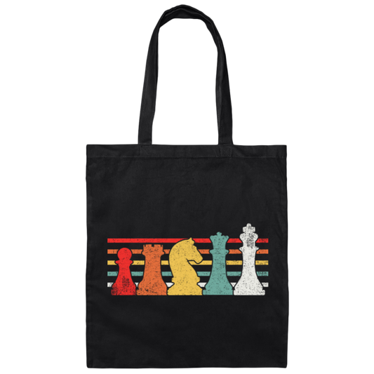 Chess Team, Chess Player, Retro Chess, Chess Vintage Canvas Tote Bag