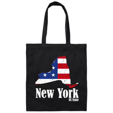 New York Lover, American Flag, 4th Of July, Patriotic Gift, Love New York Canvas Tote Bag