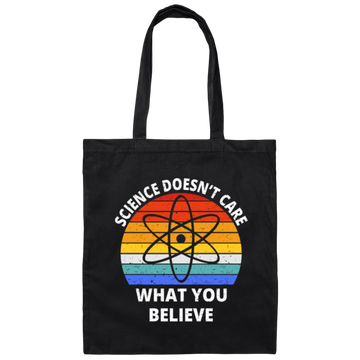 Science Doesn't Care What You Believe Retro Canvas Tote Bag