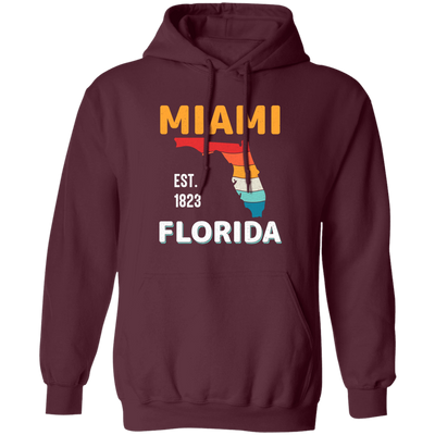 Miami Florida, Miami City, Florida Design, Retro Florida Pullover Hoodie