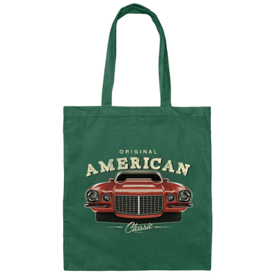 Muscle Car Vintage Red Classic Chevrolet Camaro Canvas Tote Bag