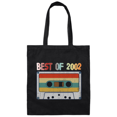 Best Of 2002, 18th Birthday Gift, Retro Cassette Lover, Love Cassette Canvas Tote Bag