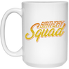 Birthday Squad, Perfect Birthday, Retro Birthday Gift, Orange Tone White Mug