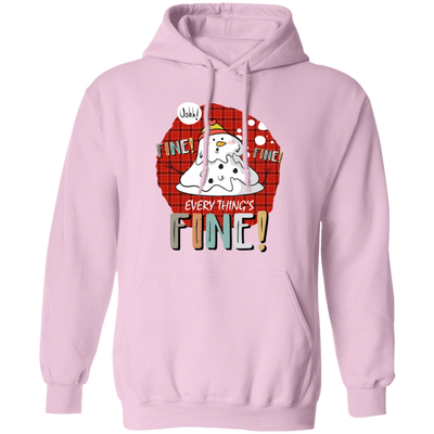 It's Fine, Everythings Fine, Melting Snowman, Plaid Xmas, Merry Christmas, Trendy Christmas Pullover Hoodie