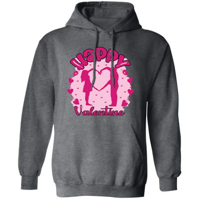 Happy Valentine, Love You, Love Valentine, Happy Couple Pullover Hoodie