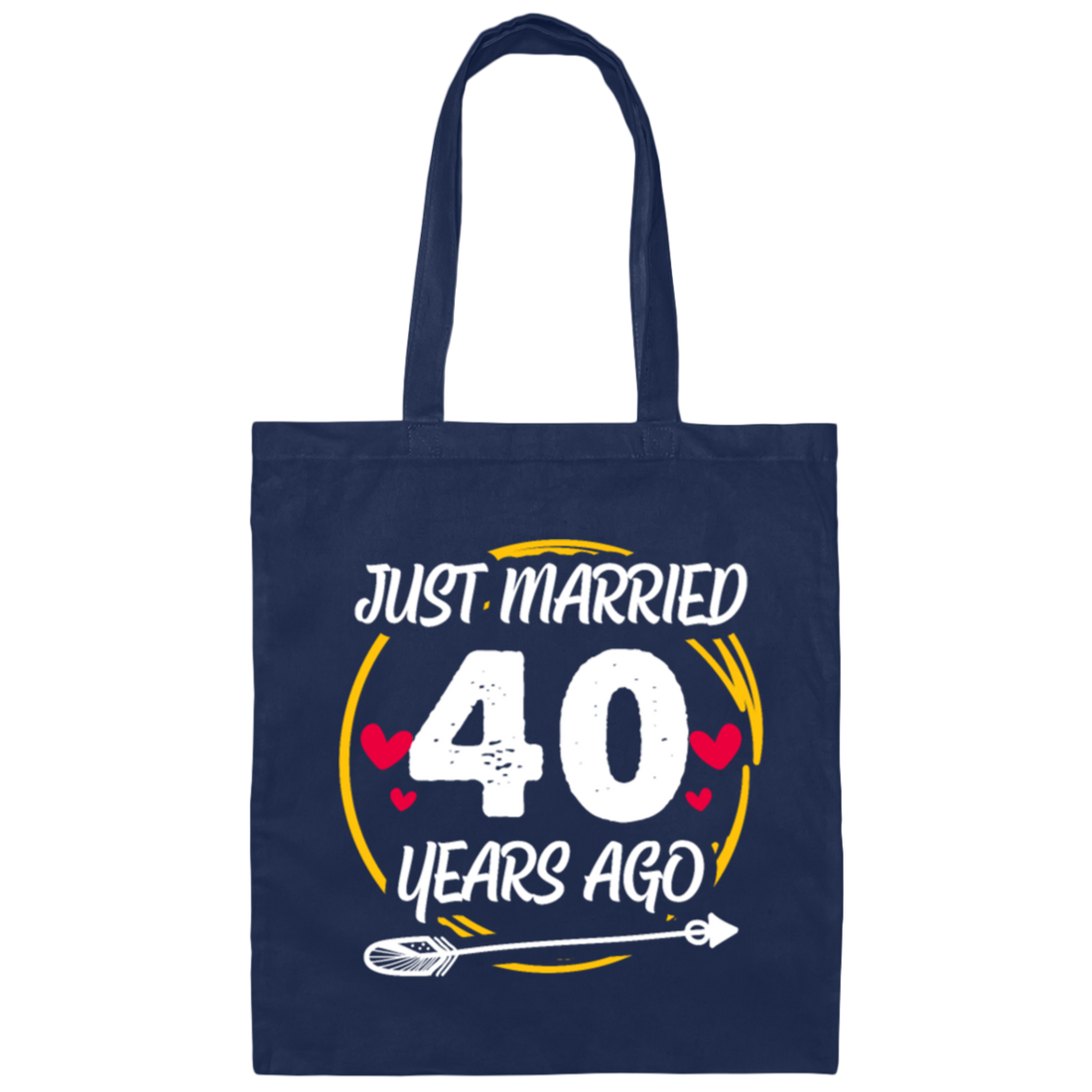 Anniversary Gift, 40th Anniversary, 40 Years Wedding, Anniversary Gift Canvas Tote Bag