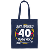Anniversary Gift, 40th Anniversary, 40 Years Wedding, Anniversary Gift Canvas Tote Bag