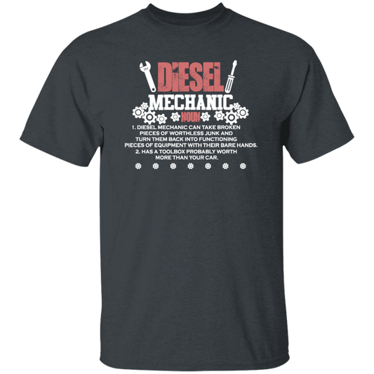 Diesel Mechanic, Can Take Broken Pieces Of Worthless Junk, Toolbox Unisex T-Shirt