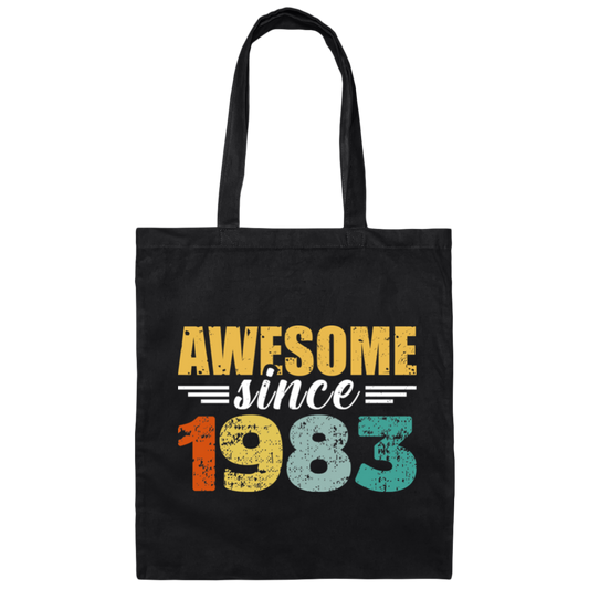 Awesome Since 1983, Vintage 1973, Love Gift 1973, Limited Edition 1973 Canvas Tote Bag