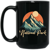 Love National Park, Love Mountain, Best Of Park, Retro National Park Black Mug