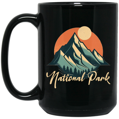 Love National Park, Love Mountain, Best Of Park, Retro National Park Black Mug