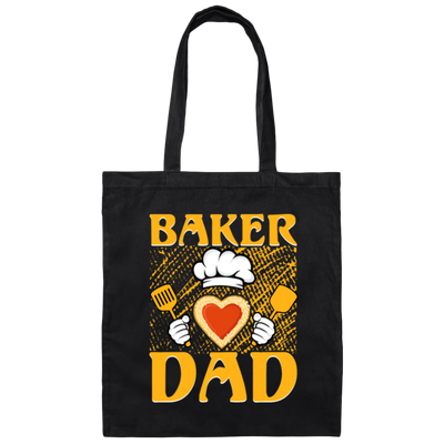 Baker Dad, Chef Dad, Father's Day, Cook With Heart Canvas Tote Bag