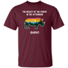 The Beauty Of Forest In The Afternoon Is Rhino, Retro Rhino Unisex T-Shirt