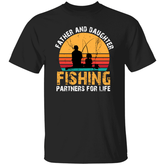 Love To Fishing, Father And Daughter, Partners For Life, Love Family Unisex T-Shirt