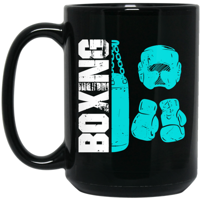 Boxing Sparring, Sport Hobby, Boxing Glove, Love Boxing Gift Black Mug