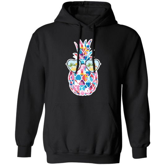 Watercolor Pineapple, Heart Sunglasses, Summer Vibes, Xmas Vibe Pullover Hoodie