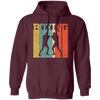 Boxing Lover, Love Boxing, Boxing Silhouette, Retro Boxing Pullover Hoodie