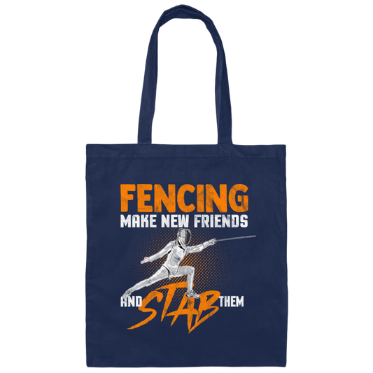 Fencing, Fencing Mask, Sword Fighting, Saber, Escrime Gift Canvas Tote Bag