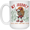 My Journey Still Have Long Way To Go, Skeleton Cowboy White Mug