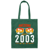 Anniversary 2003 Gift, Awesome Since 2003, Tropical Love, Limited Edition Canvas Tote Bag