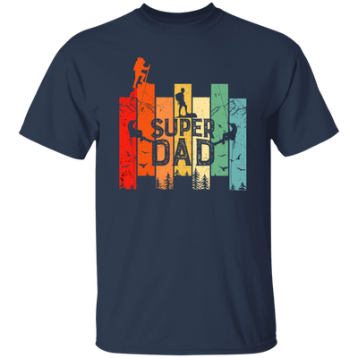 Retro Dad, Super Dad, Hiking Dad, Daddy Love Hiking Unisex T-Shirt