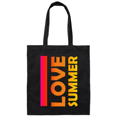 I Love Summer, Hot Color Summer Color, Great Feeling Canvas Tote Bag
