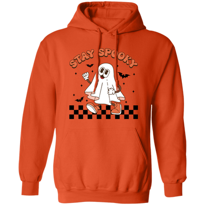 Stay Spooky, Happy Halloween, Cute Boo, Groovy Boo, Trendy Halloween Pullover Hoodie