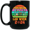 Lab Week 2024, Love Laboratory, Love Chemistry Black Mug