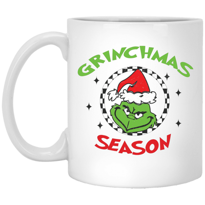 Grinchmas Season, Love Grinch, Merry Christmas, Trendy Christmas White Mug