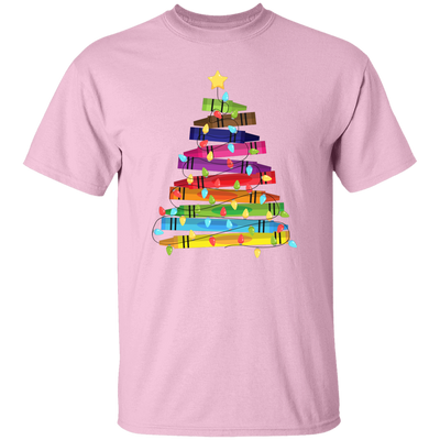 Crayon Xmas Tree, Crayon-mas Tree With Light Line, Merry Christmas, Trendy Christmas Unisex T-Shirt