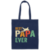 Papa Pilot, Vintage Style, Cool Pilot Gift Canvas Tote Bag