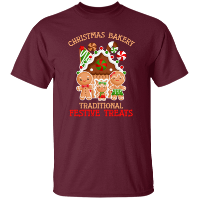 Christmas Bakery, Traditional Festive Treats, Gingerbread Family, Merry Christmas, Trendy Christmas Unisex T-Shirt